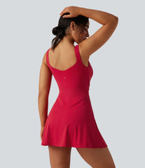 SoftlyZero™ Airy 2-in-1 InstantCool Mini Tennis Active Dress with Pocket-Easy Peezy Edition-UPF50+