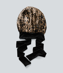 Leopard Print Satin Nightcap