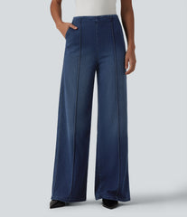 Halara Flex™ High Waisted Wide Leg Work Jeans with Pockets