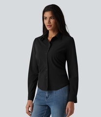 Wrinkle-Resistant Long Sleeve Quick Dry Casual Shirt