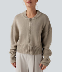 Long Sleeve Zip Fly Casual Bomber Cardigan