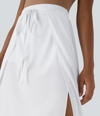 Breezeful™ High Waisted Tie Front Flowy 2-in-1 Maxi Quick Dry Casual Skirt