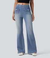 Halara Flex™ Mid Rise Casual Flare Jeans with Pockets