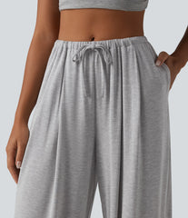Mid Rise Drawstring Casual Balloon Joggers with Pockets