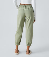 Mid Rise Casual Joggers with Pockets