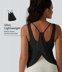 U Neck Racerback Curved Hem InstantCool Yoga Tank Top