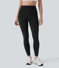 DayStretch High Waisted Tummy Control Back Zip Pocket Contrast Mesh 7/8 Workout Leggings