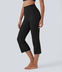Halara UltraSculpt™ High Waisted Tummy Control Cropped Yoga Bootcut Leggings with Pockets