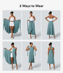 Breezeful™ High Waisted Wrapped Tie Back Quick Dry Skirt