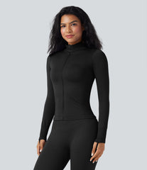 OneForm Seamless Flow Stand Collar Long Sleeve Thumb Hole Yoga Jacket