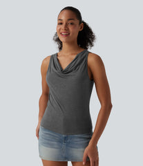 Cowl Neck Casual Tank Top