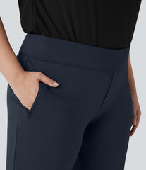 Plus Size Halara Flex™ DayStretch High Waisted Work Flare Pants with Side Zip Pockets