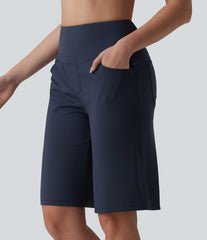 SoftlyZero™ Airy High Waisted Tummy Control InstantCool Yoga Baggy Shorts with Pockets