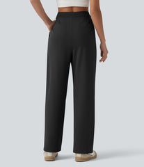 Halara Flex™ DayStretch Asymmetric High Waisted Work Straight Leg Pants with Pockets