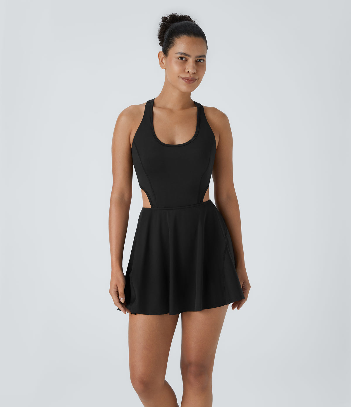 SoftlyZero™ Airy Cut Out 2-in-1 Pocket InstantCool Mini Tennis Active Dress-UPF50+