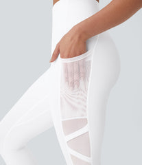 SpeedWave™ High Waisted Pocket Contrast Mesh Quick Dry Yoga Leggings