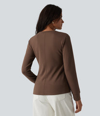 SpacerTek™ Round Neck Long Sleeve Casual Sweatshirt