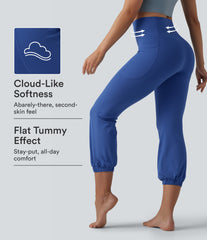 SoftlyZero™ High Waisted Tummy Control Dance Cropped Balloon Joggers with Pockets