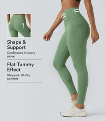 Halara UltraSculpt™ High Waisted Tummy Control Yoga 7/8 Leggings with Pockets