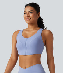Halara UltraSculpt™ Medium Support Built-in Bra Zip Yoga Sports Bra