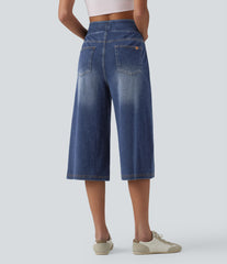 Halara Flex™ High Waisted Tummy Control Casual Capri Baggy Jeans with Pockets