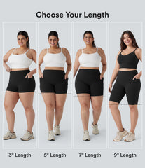 Plus Size Halara UltraSculpt™ High Waisted Scrunch Butt Lifting Tummy Control Shaping Training Biker Shorts 7'' with Pockets