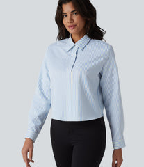 Long Sleeve Stripe Work Shirt