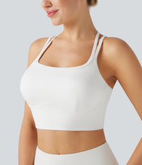 SoftlyZero™ Plush Low Support Double Straps Yoga Sports Bra DD-F Cups