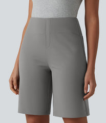 DayStretch High Waisted Work Bermuda Shorts with Pockets