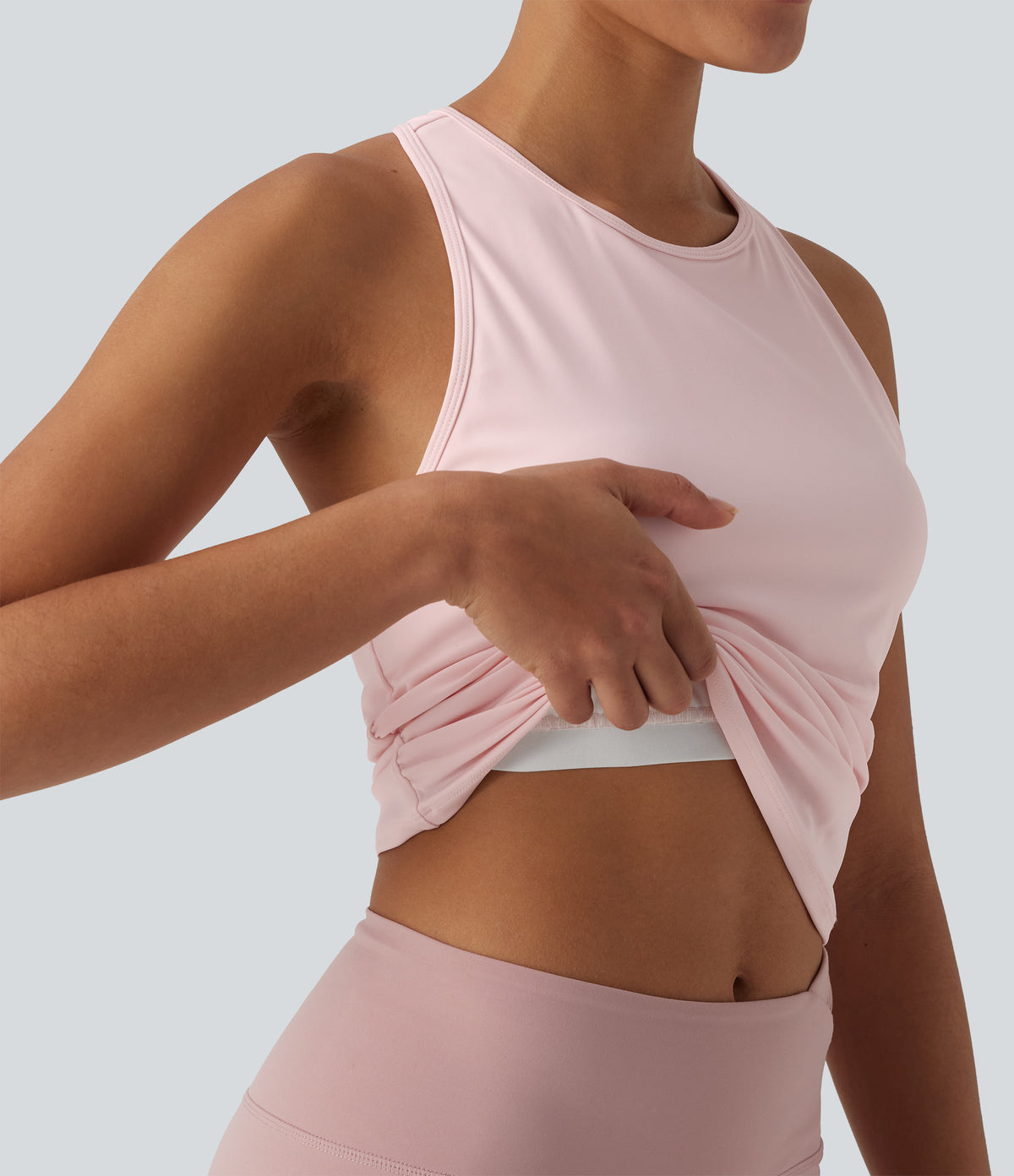 SoftlyZero™ Round Neck Racerback InstantCool Yoga Tank Top