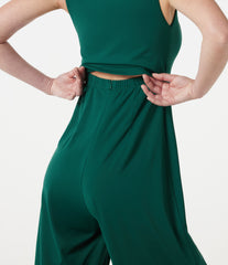 Square Neck Built-in Bra Sleeveless Jumpsuit-Easy Peezy Edition