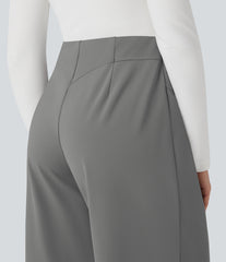 Halara Flex™ DayStretch Mid Rise Wide Leg Work Pants with Pockets