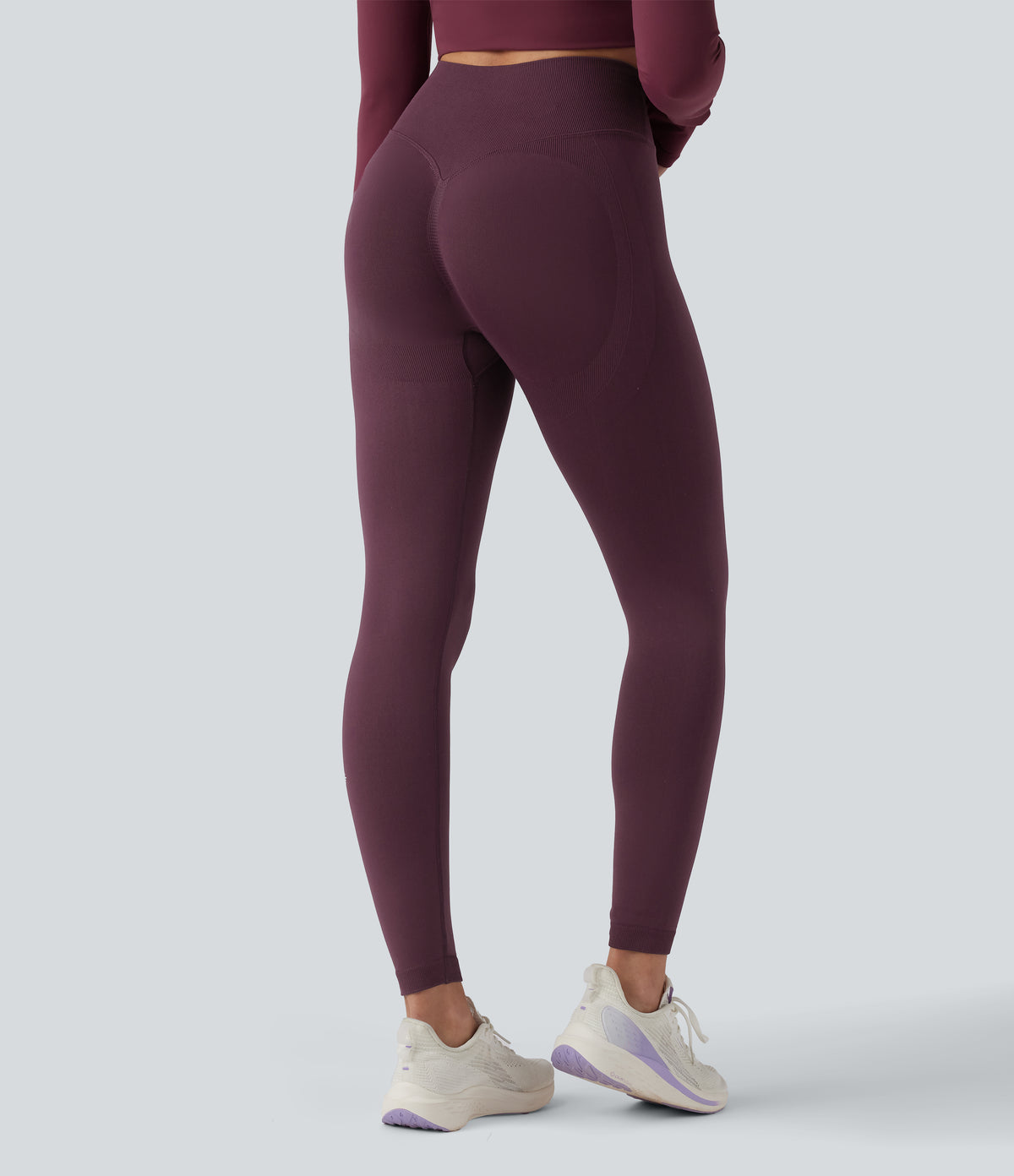 OneForm Seamless Flow Crossover High Waisted Scrunch Yoga 7/8 Leggings