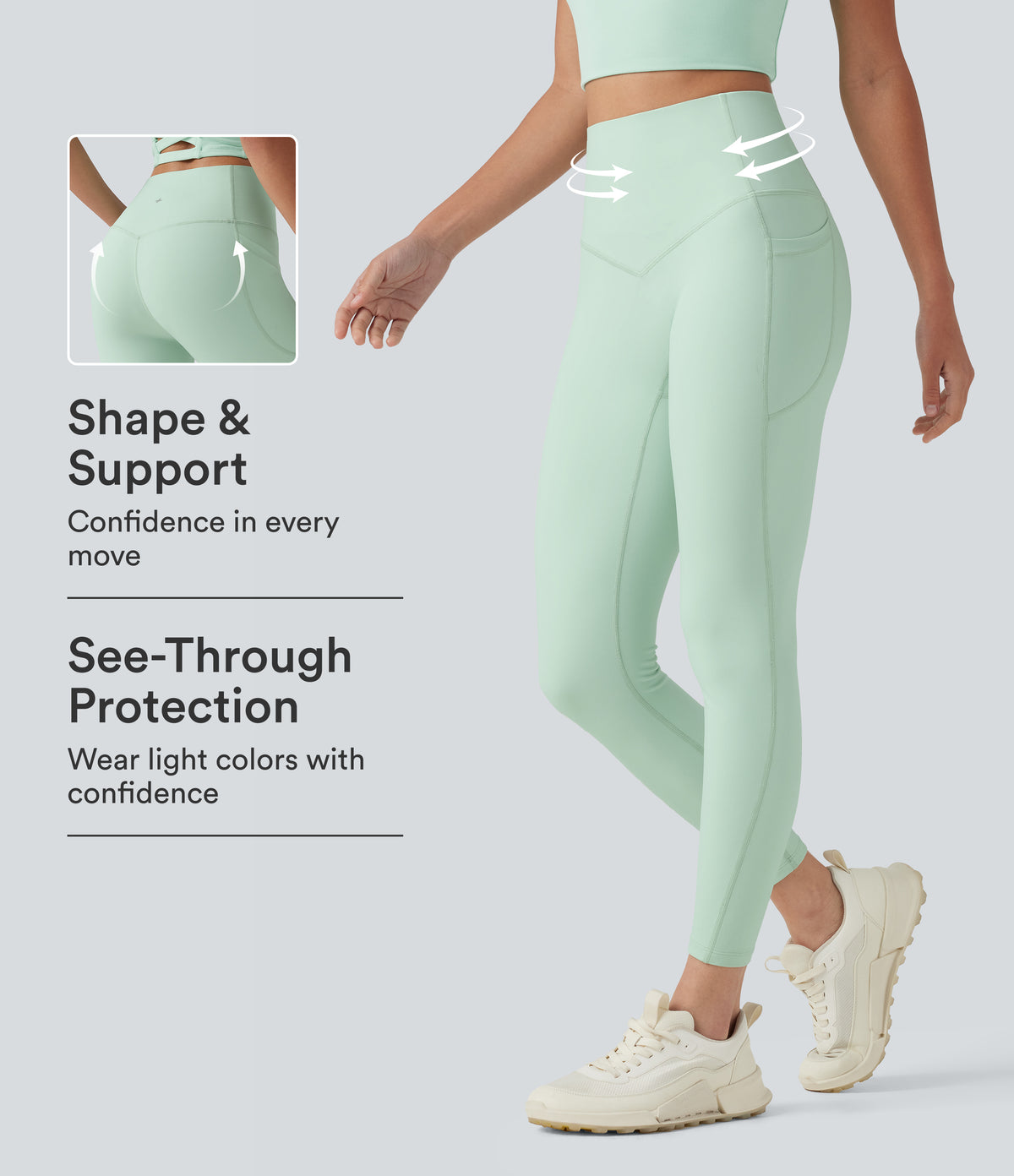 Halara UltraSculpt™ High Waisted Tummy Control Shaping Workout Leggings with Pockets