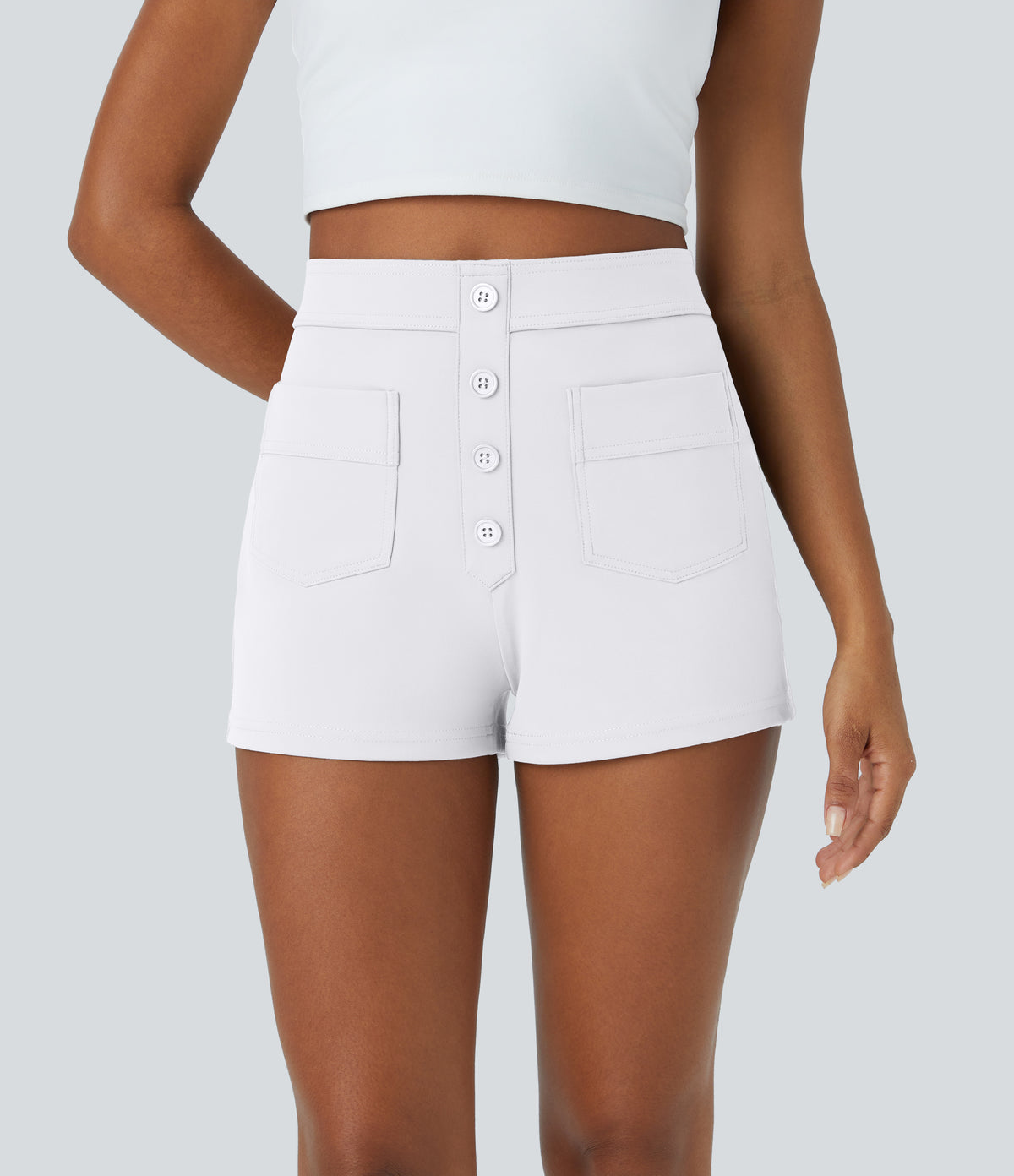 DayStretch High Waisted Pockets Casual Shorts 2.5''