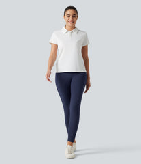 High Waisted Herringbone Golf Skinny Pants with Pockets