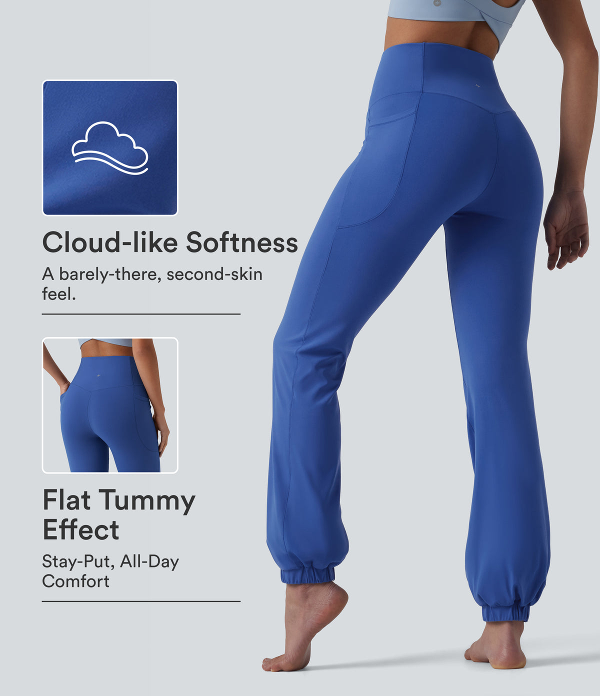 SoftlyZero™ High Waisted Tummy Control Dance Balloon Joggers with Pockets-UPF50+