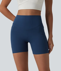 Halara UltraSculpt™ High Waisted Tummy Control Butt Lifting Workout Biker Shorts 5'' with Pockets