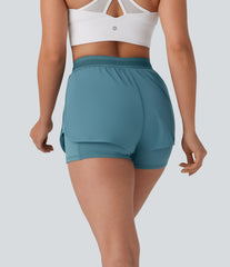 Breezeful™ Mid Rise 2-in-1 Pockets Quick Dry Running Shorts