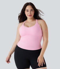 SoftlyZero™ Plush Cut Out Yoga Plus Size Tank Top