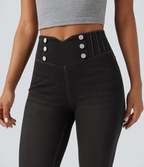 Halara Flex™ High Waisted Tummy Control Skinny Denim Casual Leggings with Pockets