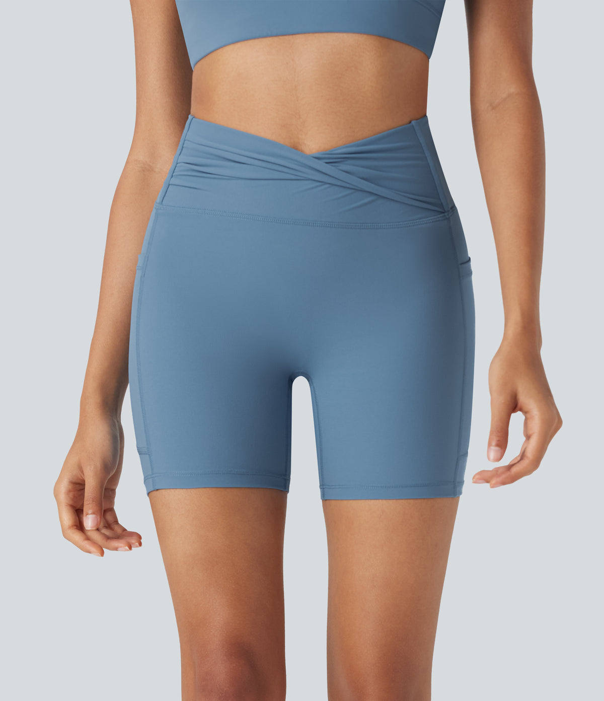 Halara UltraSculpt™ High Waisted Yoga Biker Shorts 5'' with Pockets