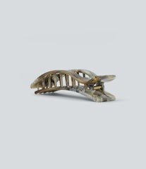 Marble-Patterned Flat Hair Clip