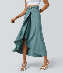 Breezeful™ High Waisted Wrapped Tie Back Quick Dry Skirt