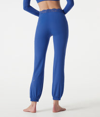 SoftlyZero™ High Waisted Contrast Lace Dance Balloon Joggers with Pockets-UPF50+