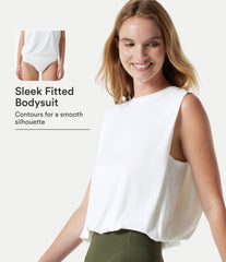 Round Neck Sleeveless InstantCool Yoga Bodysuit-UPF50+