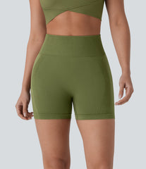 OneForm Seamless Flow High Waisted Yoga Biker Shorts 4''