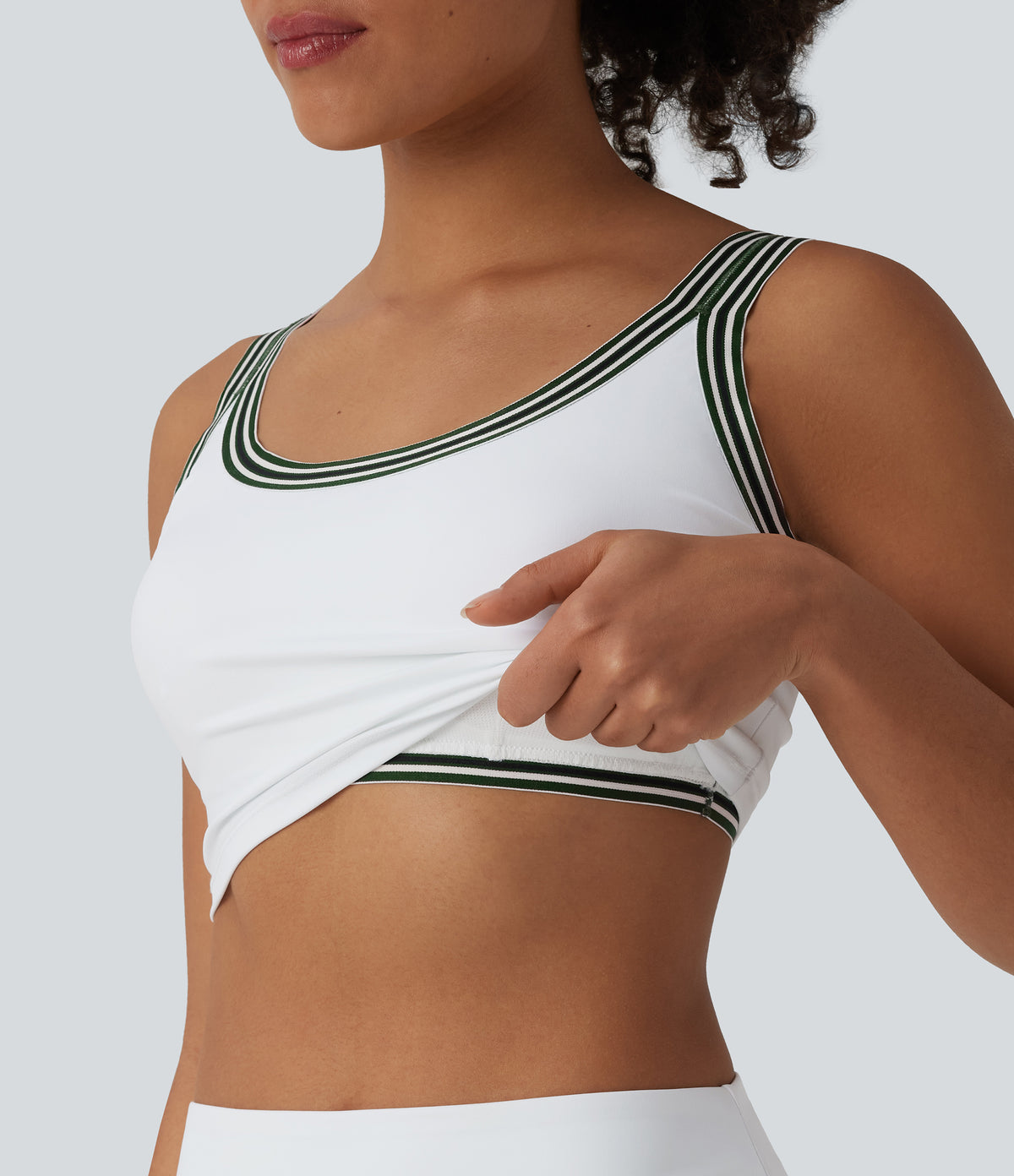U-Neck Stripes 2-in-1 Pickleball Tank Top