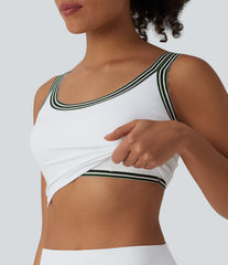 U-Neck Stripes 2-in-1 Pickleball Tank Top