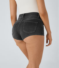 Halara Flex™ Mid Rise Pocket Denim Casual Shorts